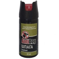Перцовый (газовый) баллончик «AntiDog Шпага» 65 мл, струйный Перцовый (газовый) баллончик «AntiDog Шпага» 65 мл, струйный