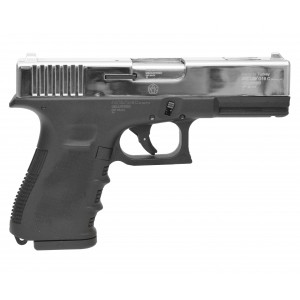 СХП Охолощенный пистолет Retay G19C Glock, кал. 9 мм, никель