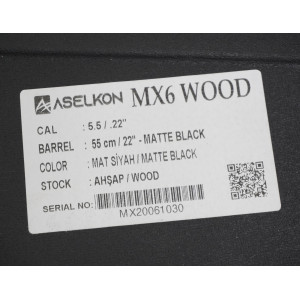 Пневматическая винтовка Aselkon MX-6 (дерево, PCP, 3 Дж) 5,5 мм